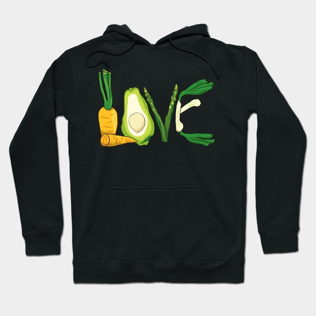 Vegan Vegetable Gardening Hoodie by PixelArt